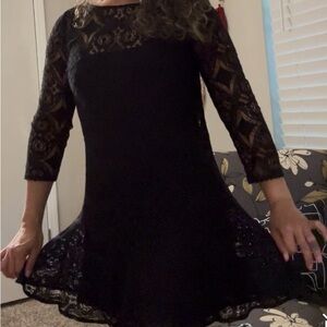 Free People Black Lace Dress Size 4 Lake New